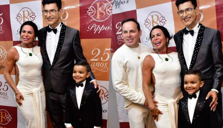 João Miguel com o tio Val Couto e Esdras de Souza e Gretchen - Crédito da Foto: Divulgação